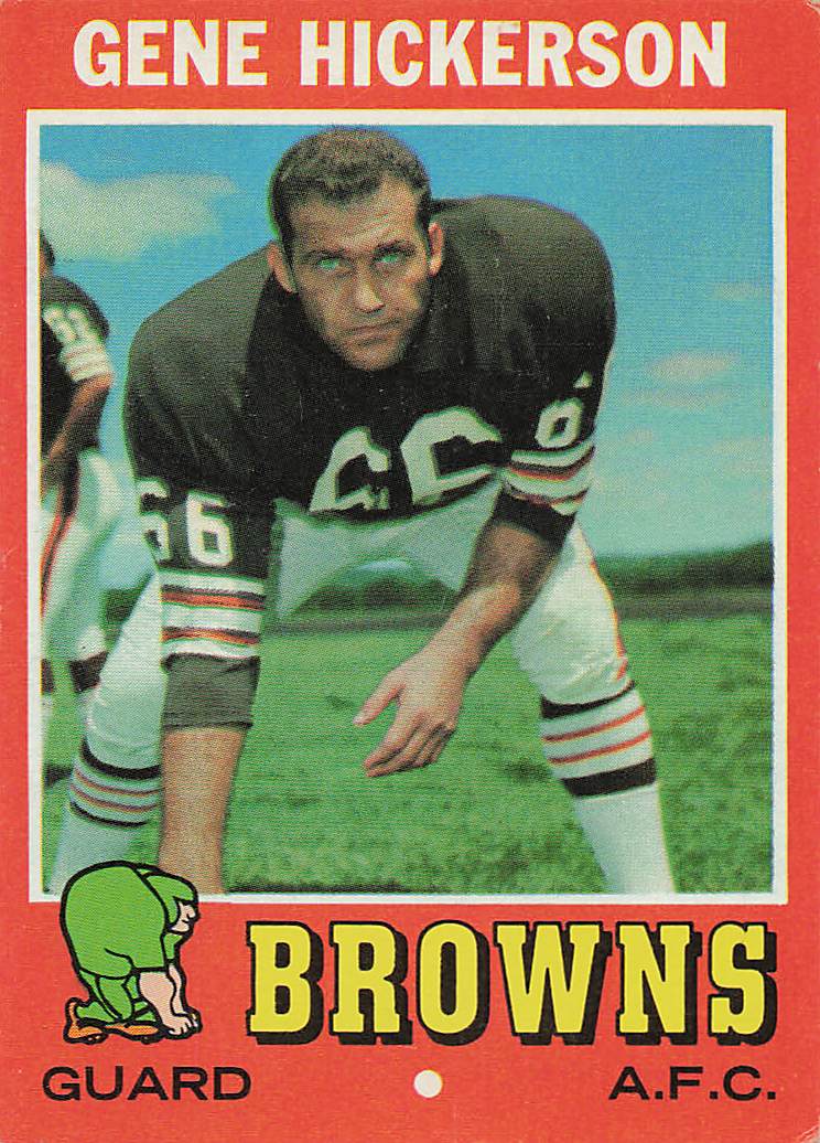1971 Topps Football Gene Hickerson #36