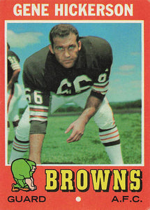 1971 Topps Football Gene Hickerson #36