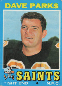 1971 Topps Football Dave Parks #37