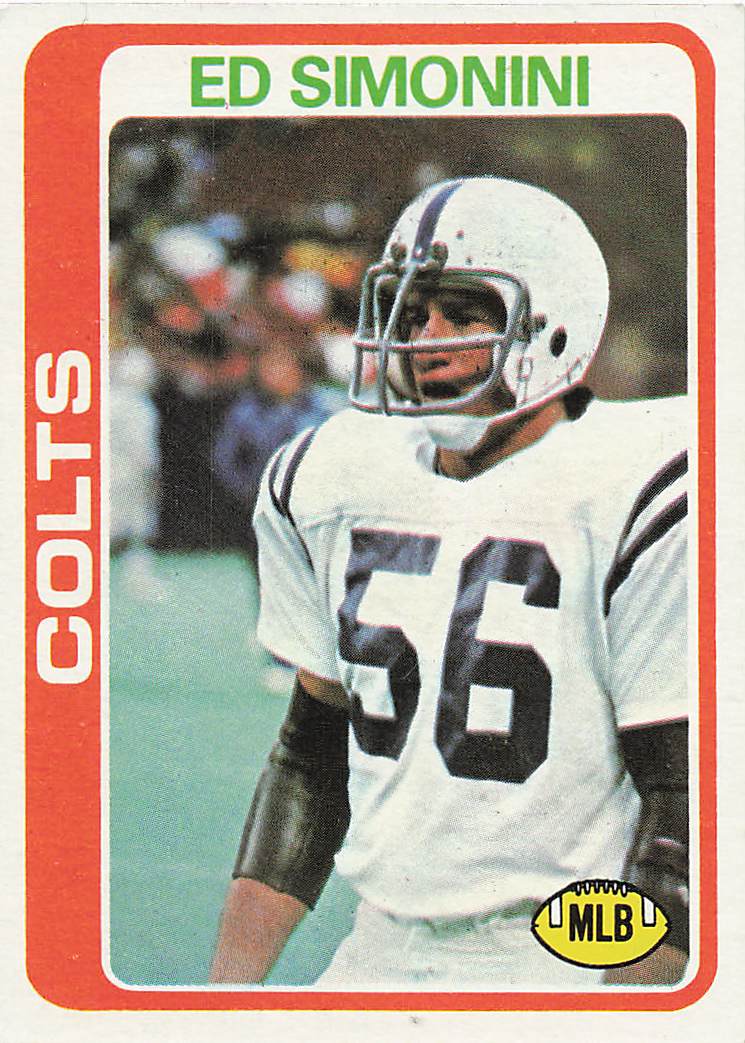 1978 Topps Football Ed Simonini #325 Rookie