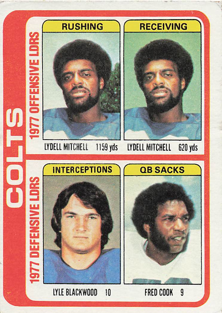 1978 Topps Football Lydell Mitchell / Lyle Blackwood / Fred Cook TL, CL #502