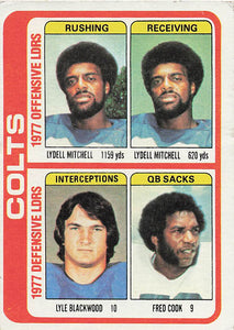 1978 Topps Football Lydell Mitchell / Lyle Blackwood / Fred Cook TL, CL #502