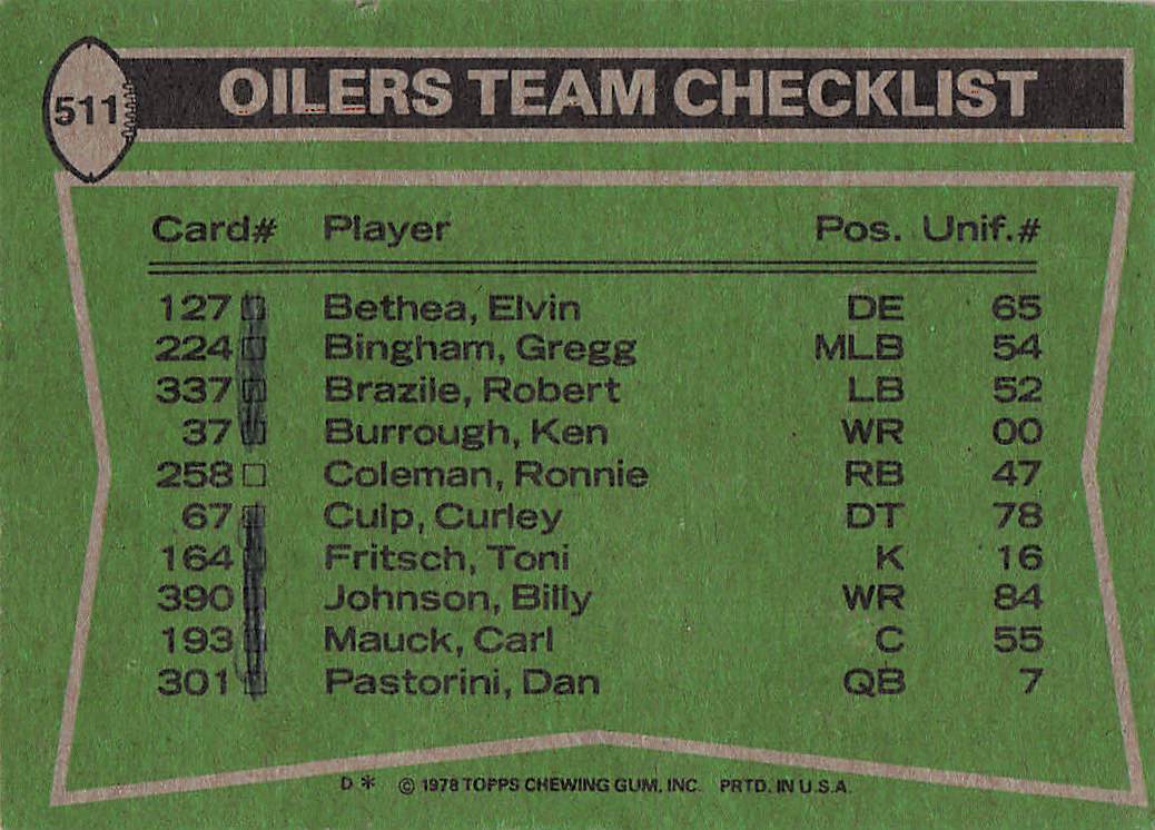 1978 Topps Coleman / Burrough / Reinfeldt / Young TL, CL #511