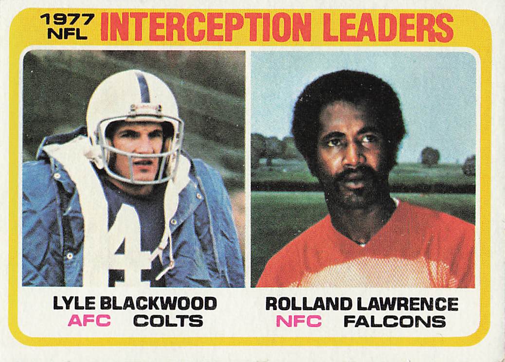 1978 Topps 1977 Interception Leaders Blackwood / Lawrence) #335