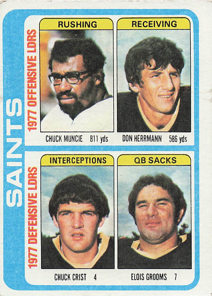 1978 Topps Football Muncie / Herrmann / Crist / Grooms TL, CL #517