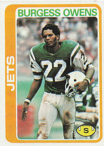 1978 Topps Football Burgess Owens #121