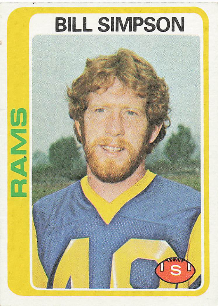 1978 Topps Football Bill Simpson #209