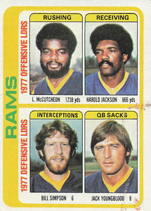1978 Topps Football McCutcheon / Jackson / Simpson / Youngblood #513
