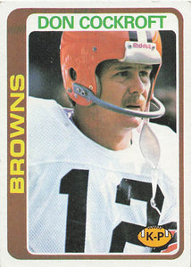 1978 Topps Football Don Cockroft #33