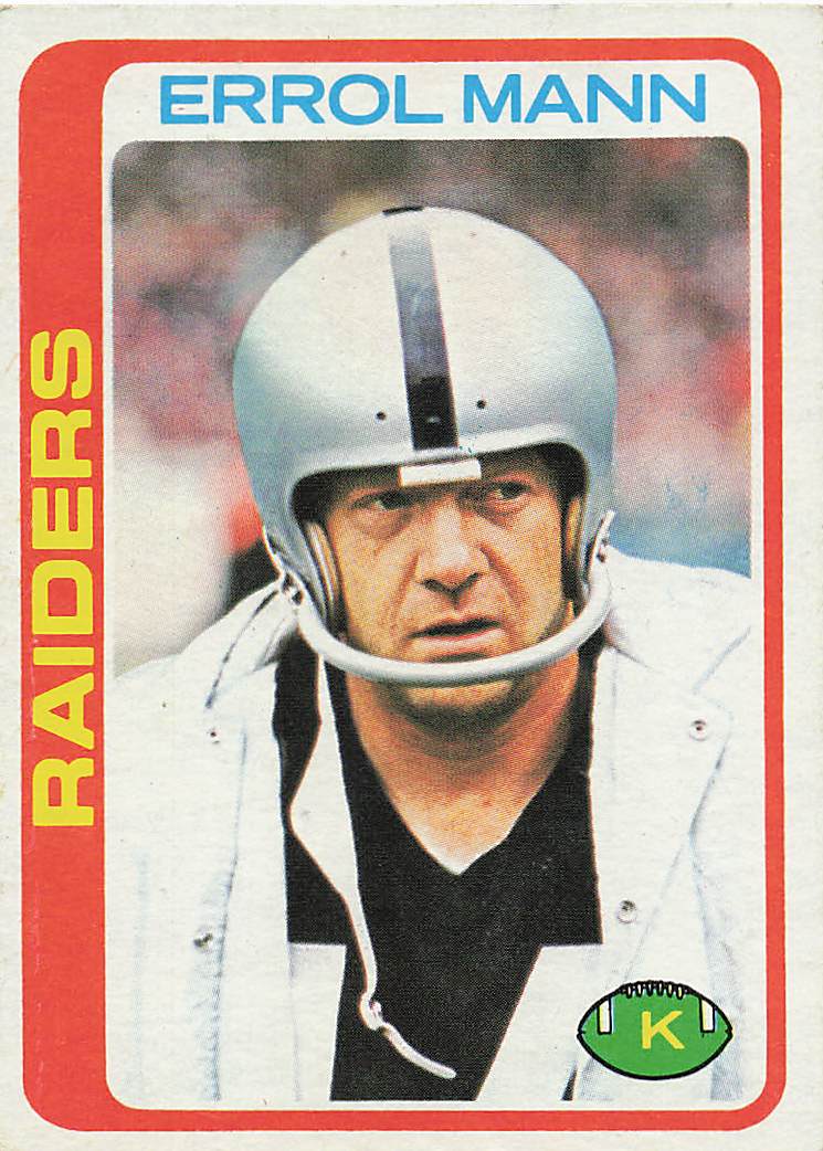 1978 Topps Football Errol Mann #210