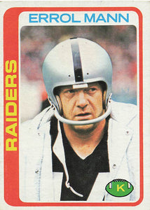 1978 Topps Football Errol Mann #210
