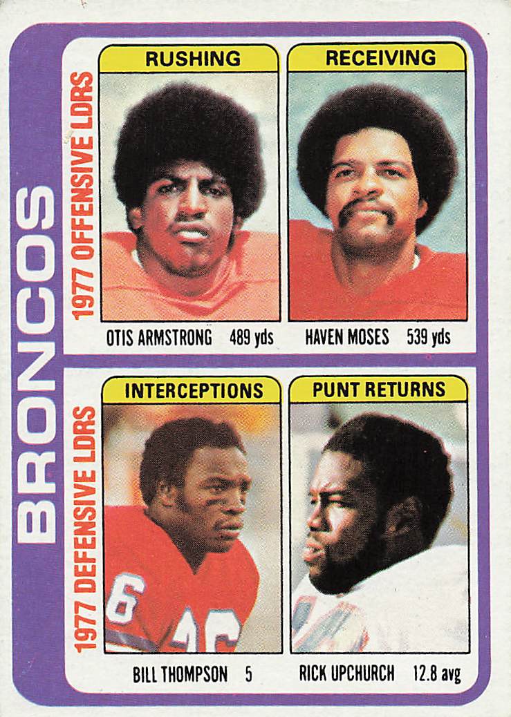 1978 Topps Football Armstrong / Moses / Thompson / Upchurch #508