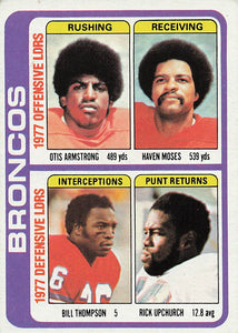 1978 Topps Football Armstrong / Moses / Thompson / Upchurch #508
