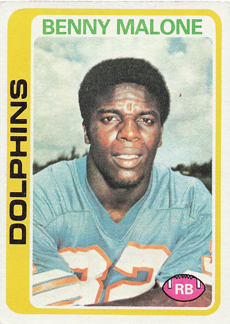 1978 Topps Football Benny Malone #493