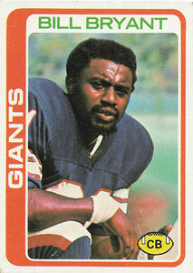 1978 Topps Football Bill Bryant #412 Rookie