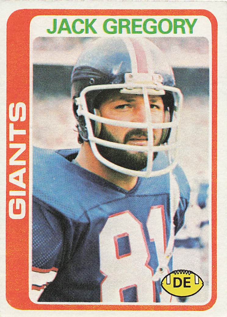 1978 Topps Football Jack Gregory #159