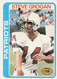 1978 Topps Football Steve Grogan #485