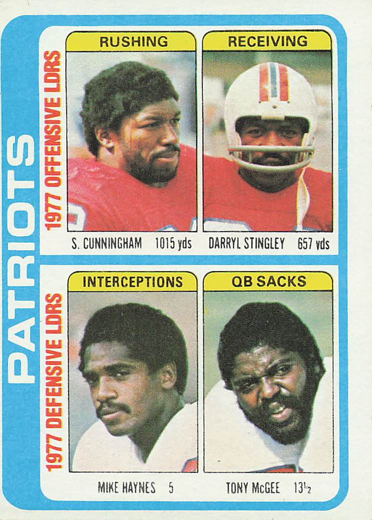 1978 Topps Football Cunningham / Stingley / Haynes / McGee #516