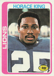 1978 Topps Football Horace King #178 Rookie