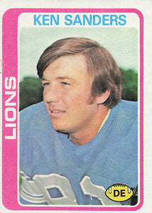 1978 Topps Football Ken Sanders #222 Rookie