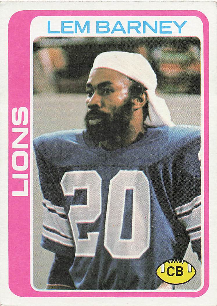 1978 Topps Football Lem Barney #82