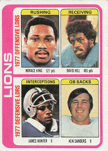 1978 Topps Football King / Hill / Hunter / Sanders #509