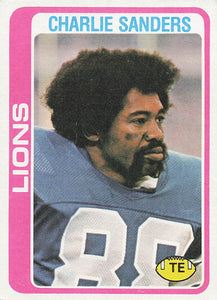 1978 Topps Football Charlie Sanders #344