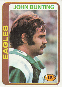1978 Topps Football John Bunting #319