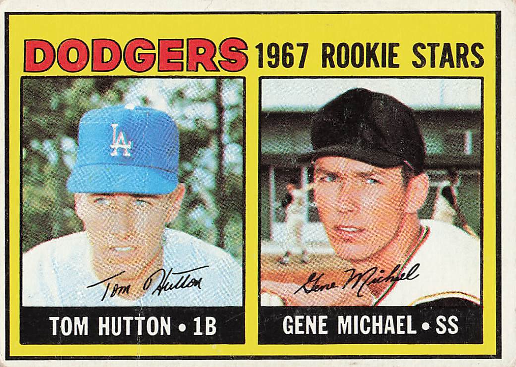 1967 Topps Baseball Dodgers 1967 Rookie Stars Tom Hutton / Gene Michael #428