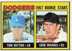 1967 Topps Baseball Dodgers 1967 Rookie Stars Tom Hutton / Gene Michael #428