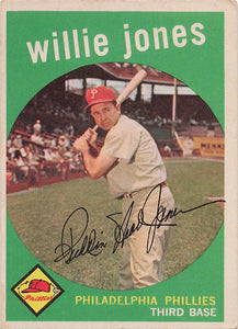 1959 Topps Baseball Willie Jones #208a