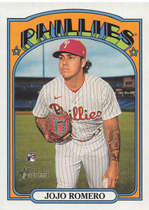 2021 Topps Heritage Baseball Jojo Romero #591 Rookie