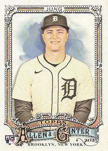 2025 Topps Allen & Ginter Baseball Jace Jung #85 Rookie