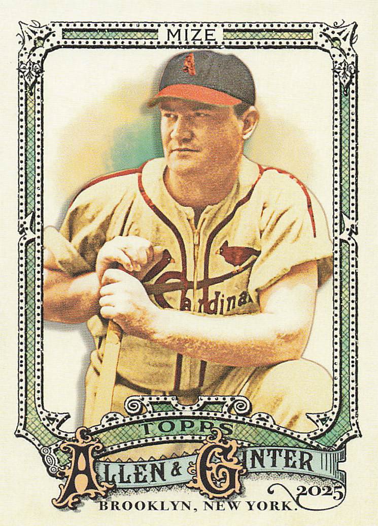 2025 Topps Allen & Ginter Baseball Johnny Mize #344