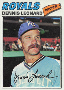 1977 Topps Baseball Dennis Leonard #75