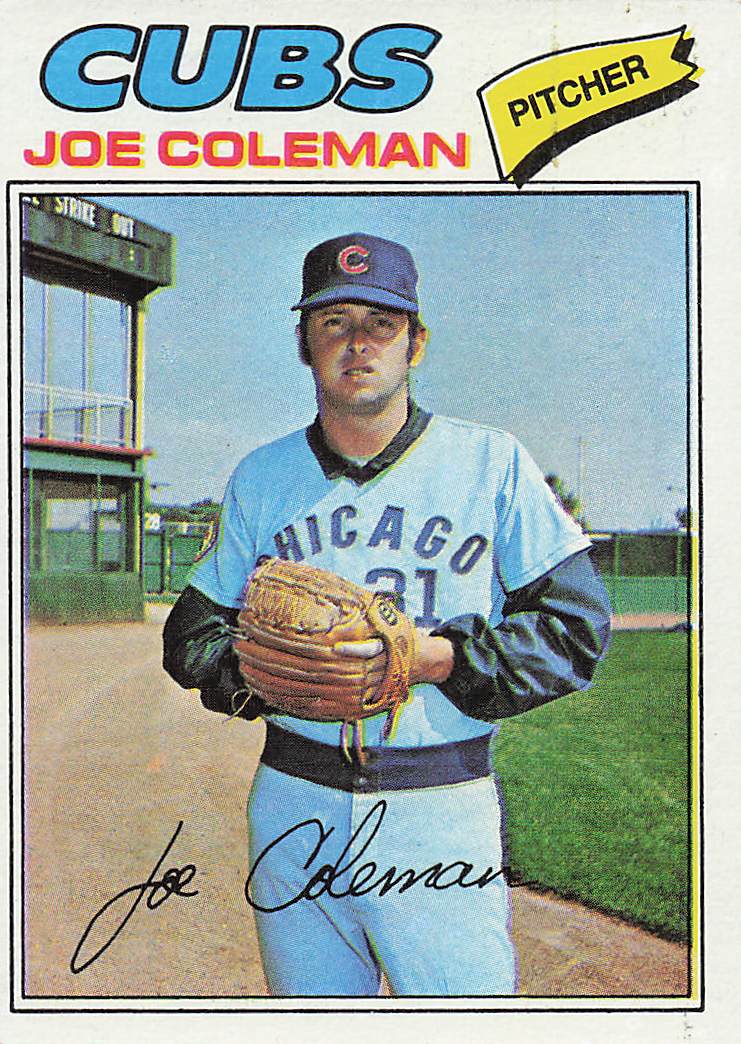 1977 Topps Baseball Joe Coleman #219