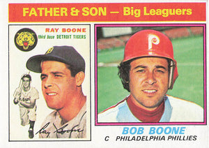 1976 Topps Baseball Father & Son - Big Leaguers (Ray Boone / Bob Boone) #67