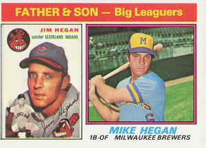 1976 Topps Baseball Father & Son - Big Leaguers (Jim Hegan / Mike Hegan) #69