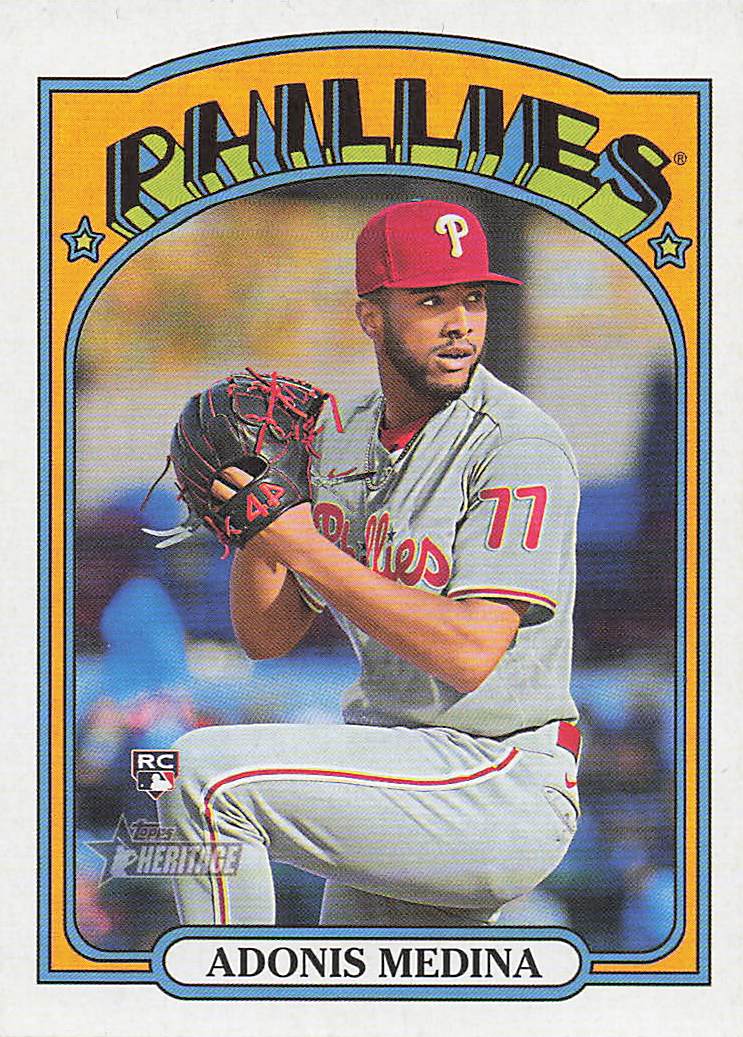 2021 Topps Heritage Baseball Adonis Medina #520 Rookie