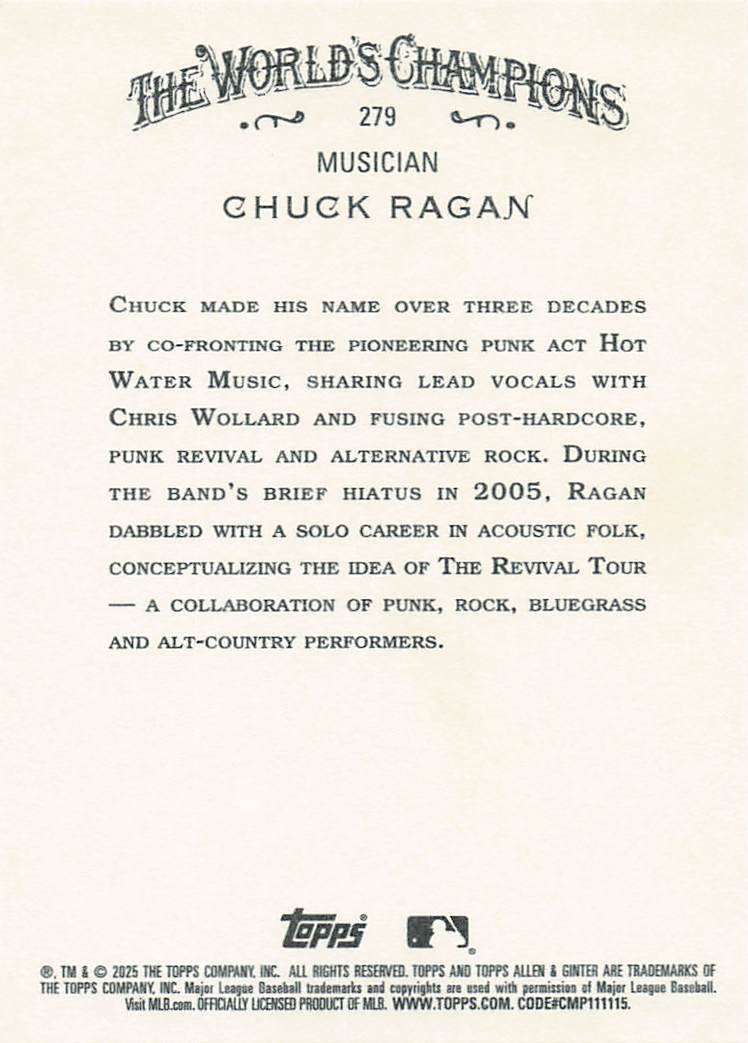 2025 Topps Allen & Ginter Baseball Chuck Ragan #279