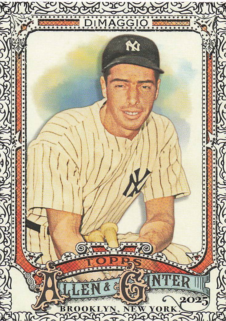2025 Topps Allen & Ginter Baseball Foil Filagree Joe DiMaggio #342