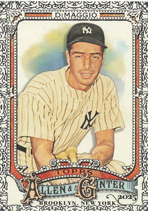 2025 Topps Allen & Ginter Baseball Foil Filagree Joe DiMaggio #342