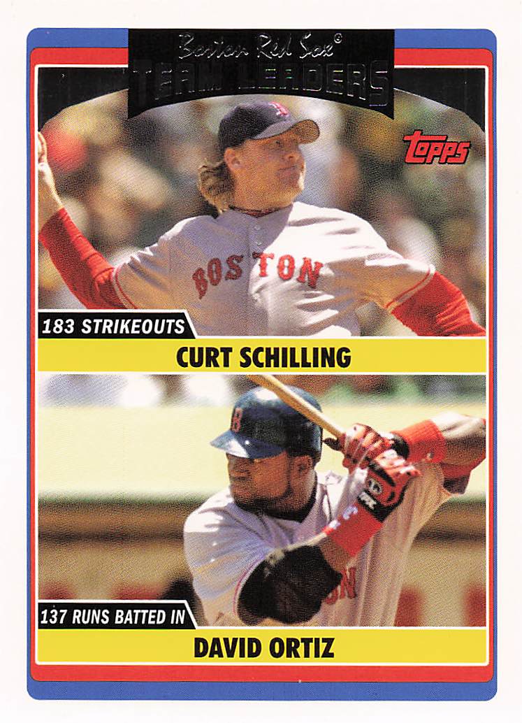2006 Topps Updates & Highlights Team Leaders Curt Schilling / David Ortiz #UH308