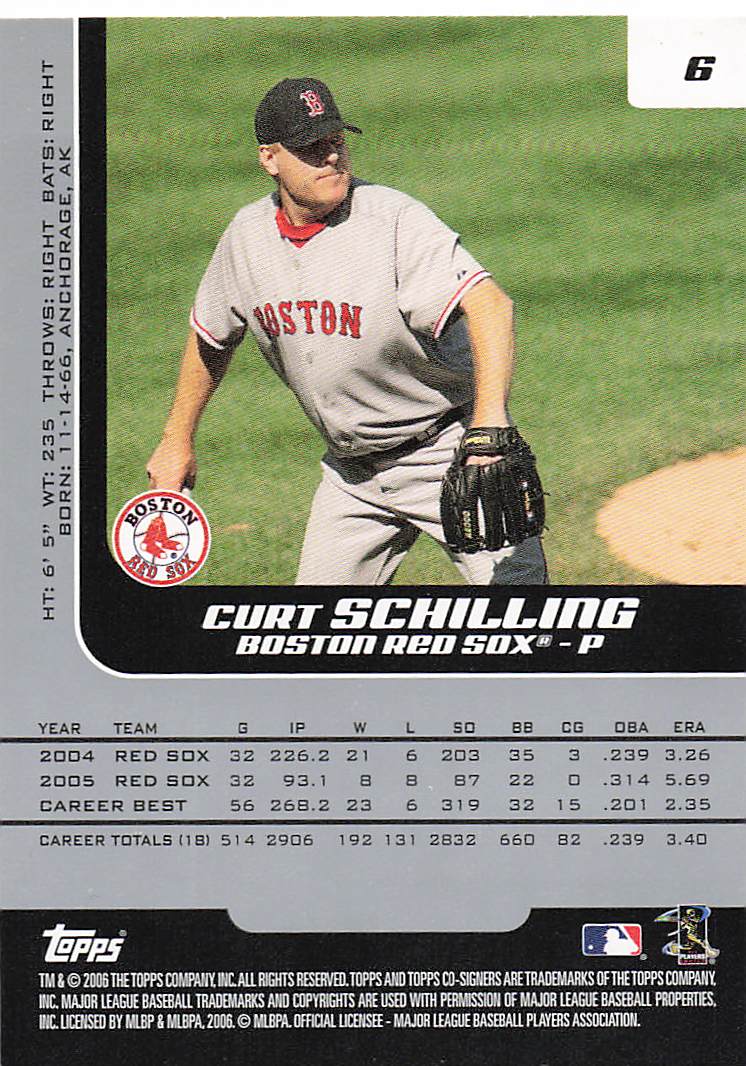 2006 Topps Co-Signers Baseball Curt Schilling #6