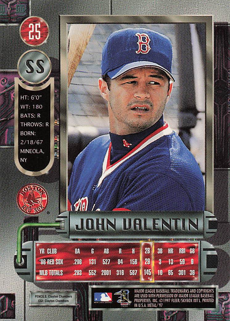 1997 Metal Universe Baseball John Valentin #25