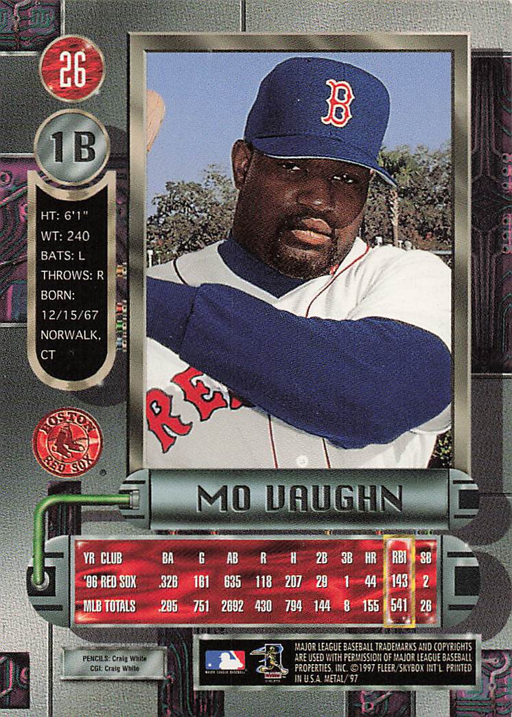 1997 Metal Universe Baseball Mo Vaughn #26