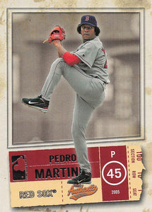 2005 Fleer Authentix Baseball Pedro Martinez #52