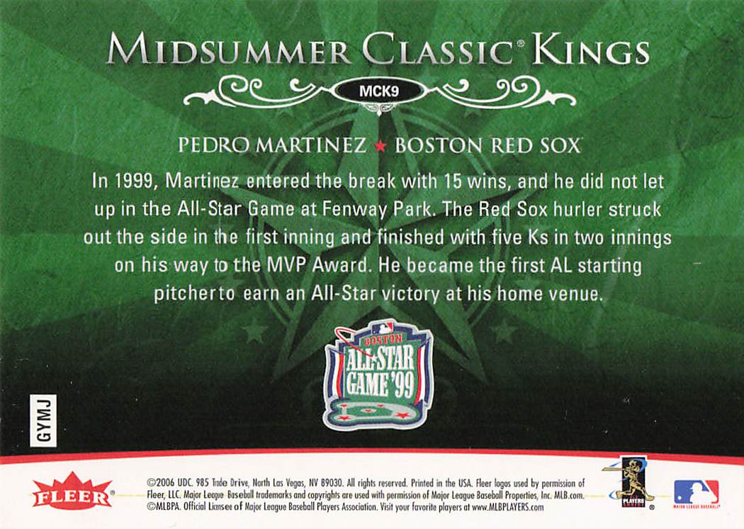2006 Ultra Baseball Midsummer Classic Kings Pedro Martinez #MCK9