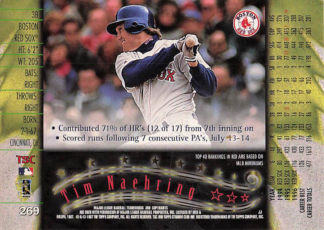 1997 Stadium Club Baseball Tim Naehring #269
