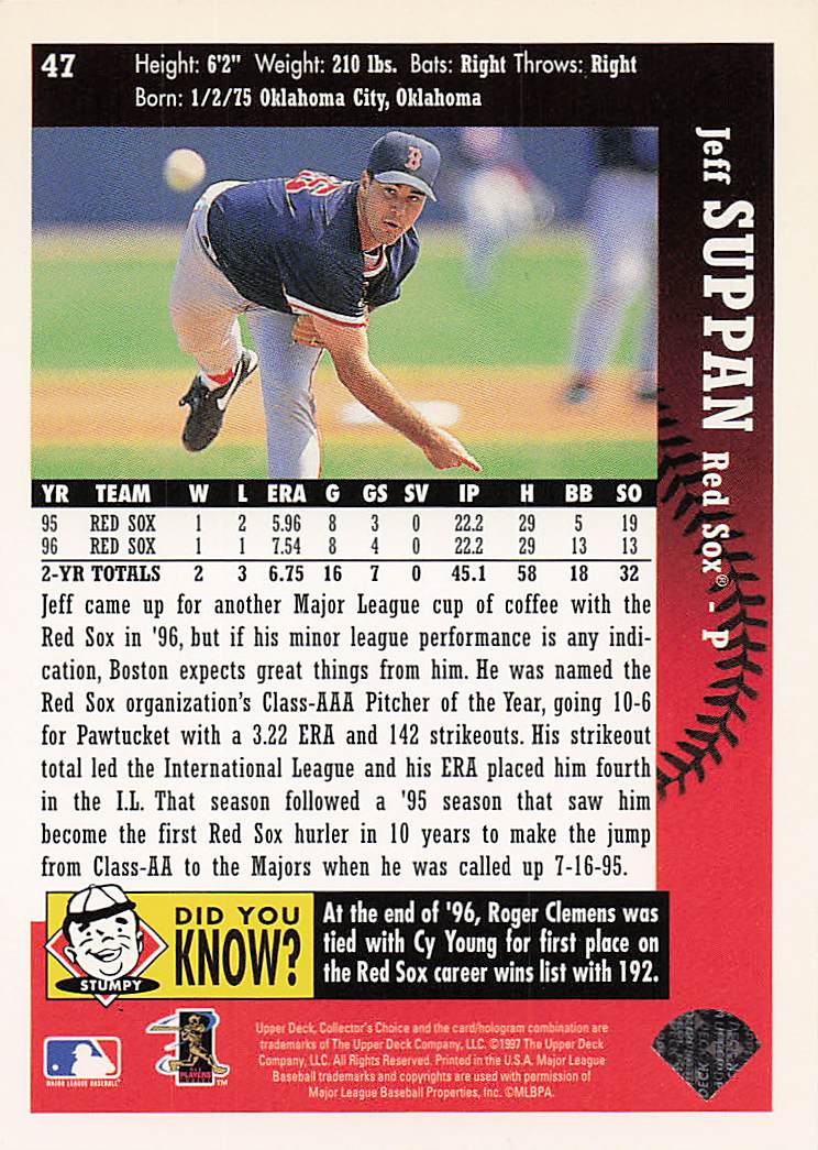 1997 Collector's Choice Baseball Jeff Suppan #47